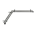thumbnail image 2 of 3/4" Dia Adjustable Corner Window Double Curtain Rod 120 to 170" (each side) in Black with Ludmila Finials,(4790-992-CR), 2 of 4