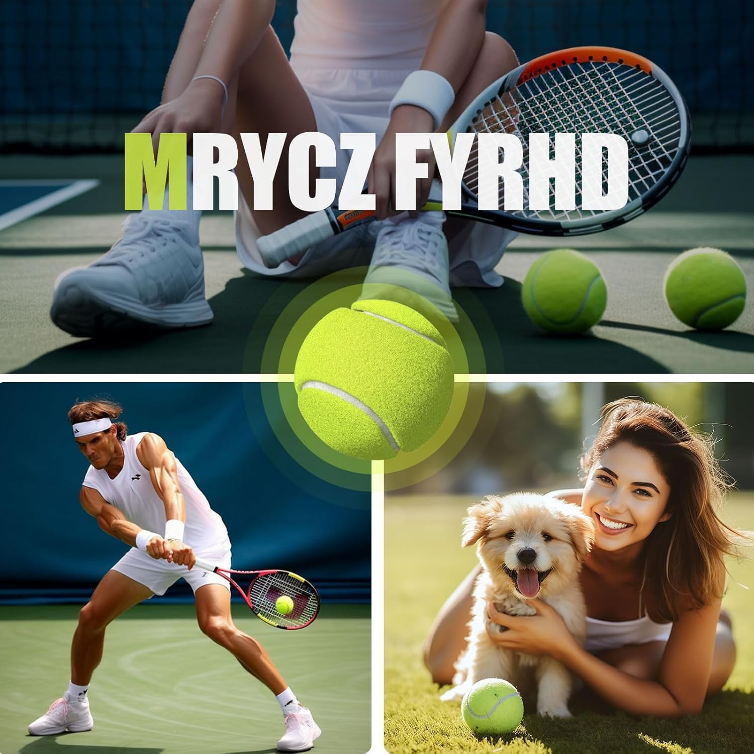 60 Pack Tennis Balls, Training Tennis Balls, Pet Dog Playing Balls, Practice Tennis Balls with Mesh Bag for Transport and Beginner Training
