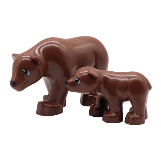 Serie de animales del zoológico, juego de bloques de construcción de gran tamaño, accesorios para ensamblar, pájaros lindos, bestias, elefantes, tigres, ladrillos, juguetes educativos para niños