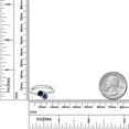 thumbnail image 4 of Gem Stone King 925 Sterling Silver Black Onyx and Blue Created Sapphire Bypass Ring for Women (0.71 Cttw, Gemstone December Birthstone, Round 4MM, Available in Size 5, 6, 7, 8, 9), 4 of 4