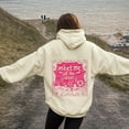 thumbnail image 6 of felwors Oversized Puff Graphic Hoodies for Teens & Young Adults - Trendy Cute Preppy Y2K Long Sleeve Sweatshirts with Pockets(Beige, S), 6 of 7