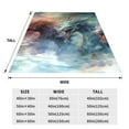 thumbnail image 3 of Sikiie Ink Style Wave Dragon Ultra-Soft Micro flannel Blanket Luxury All Seasons Warm Blanket for Bedding Sofa and Travel (4 sizes)-50"x40", 3 of 7