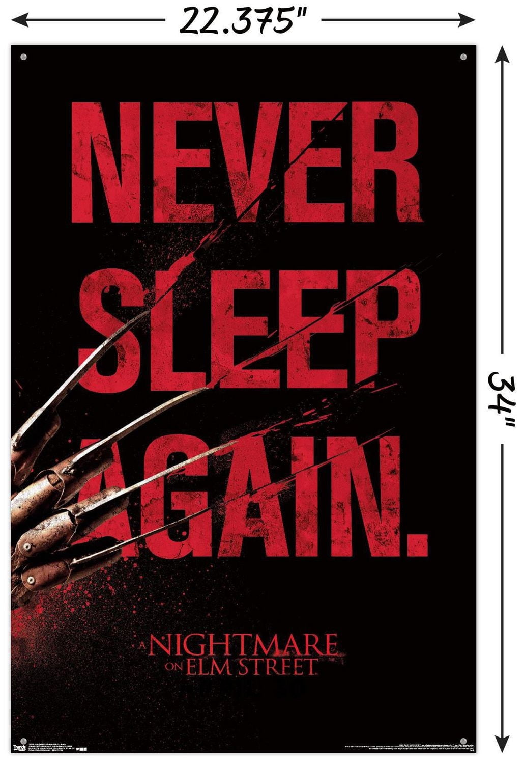A Nightmare on Elm Street - Sleep Wall Poster, 22.375" x 34" Framed