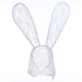 thumbnail image 2 of Momihoom Lovely Women Girl Hairbands Lace Rabbit Bunny Ears Sexy Veil Black Eye Mask Halloween Party Headwear Hair Accessories, 2 of 2