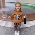 thumbnail image 6 of HCYSFG Cheetah Print Outfit Sets For Girls Leopard Print 2 Piece Tops Hooded Long Sleeve Butterfly Sweatshirt Jogger Pants Bottoms, 6 of 9