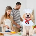 thumbnail image 5 of Dog Halloween Costumes, Dog Chef Costume Chef Hat Clothes with Red Scarf Funny Holiday Clothes Outfit Halloween Costumes for Small Medium Large Dogs Pets (Small), 5 of 5