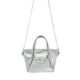 thumbnail image 4 of Olivia & Kate Women's Vegan Leather Silver Everyday Satchel withTop Handles & Chain Strap, 4 of 6