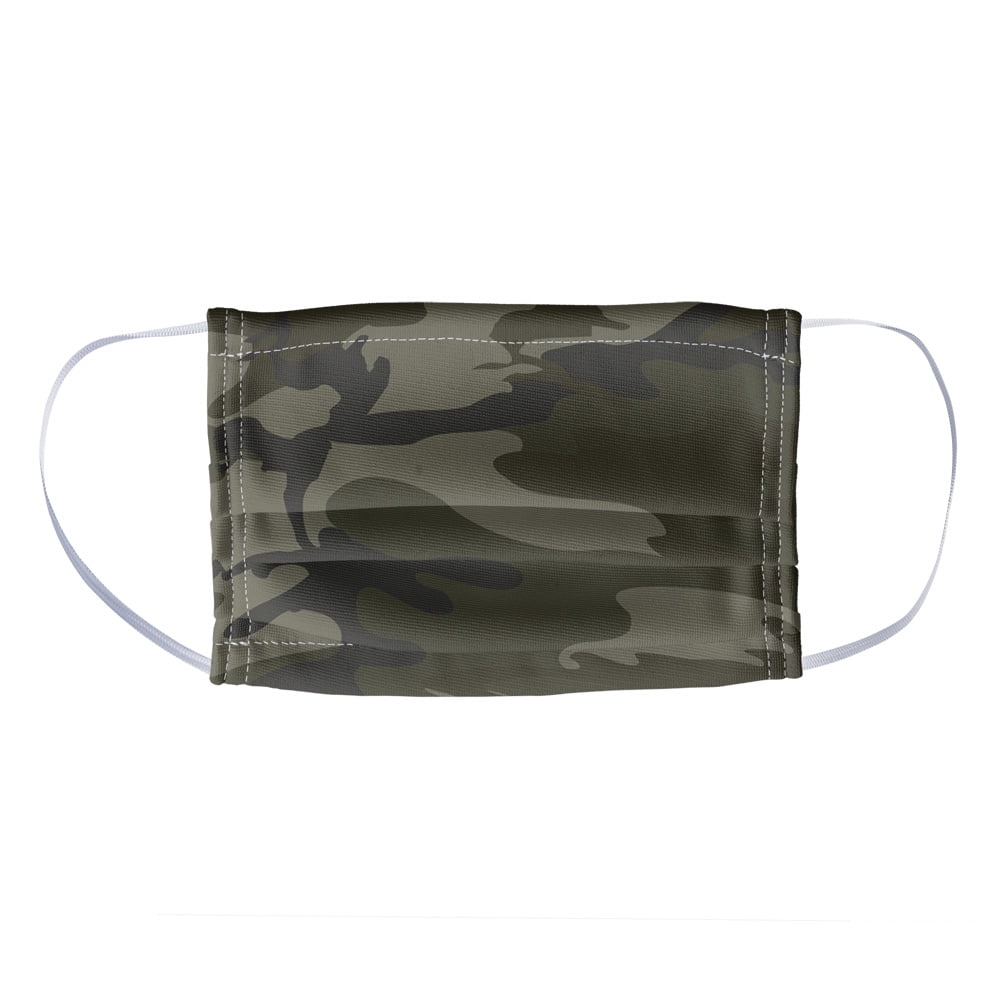 Camo Green 1-Ply Reusable Face Mask Covering, Kids