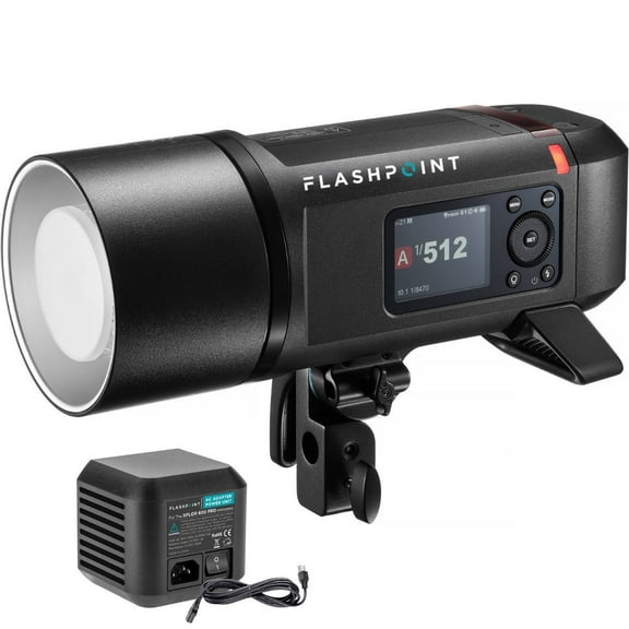 Flashpoint XPLOR 600PRO II TTL R2 600ws 2.4GHz Battery-Powered All-In-One Outdoor Flash with AC Adapter Unit