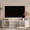 66.9" White A, variant on Hemvt 66.9" Farmhouse TV Stand for TVs Up to 75" with Sliding Doors, Wood Entertainment Center with Adjustable Shelves, Fluted Media Console Table for Living Room, Brown