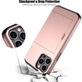 thumbnail image 5 of KOMI for iPhone 13 Pro Max Case with Card Holder[Store 5 Cards] Dual Layer Heavy Duty Shockproof iPhone 13 Pro Max Wallet Case with Hidden Card Slot Storage Case for iPhone 13 Pro Max (Rose Gold), 5 of 5