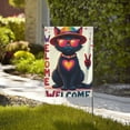 thumbnail image 4 of Welcome Rainbow Black Cat Small Decorative Garden Flag, Gay Lesbian Pet Love Heart Yard Lawn Pride Month Outside Decor, Bisexual Pansexual Outdoor Home Decoration Double Sided 12 X 18, 4 of 9