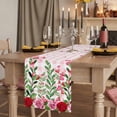 thumbnail image 2 of Table Runners 70 Inches Long Dress Scarves, Valentine's Day Farmhouse Coffee/Dining/Kitchen Table Decor, Holiday Table Runner, Pink Red Roses Love Heart Eucalyptus Plaid 13x70 Inch, 2 of 9