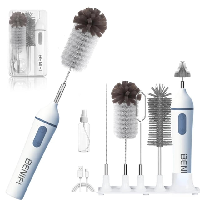 Set de cepillos eléctricos para biberones Benifi, impermeable y portátil