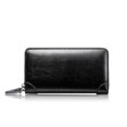 thumbnail image 1 of Guardurnaity Cartera para hombre, monedero Vintage grande con cremallera doble, bolso multifunción de gran capacidad para bolsas de paquete de Carteras Negro, 1 of 6