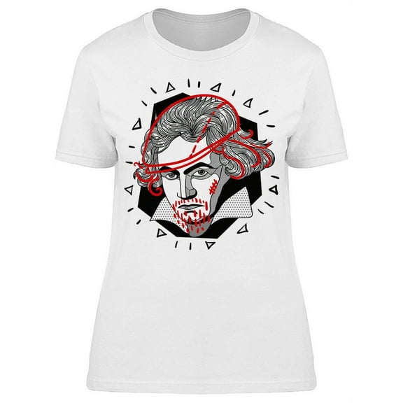 A Musician Composer Portrait T-Shirt Women -Image by Shutterstock, Female Large