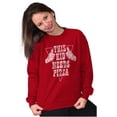 thumbnail image 4 of This Kid Needs Pizza Foodie Humorous Sweatshirt for Men or Women Brisco Brands 2X, 4 of 6