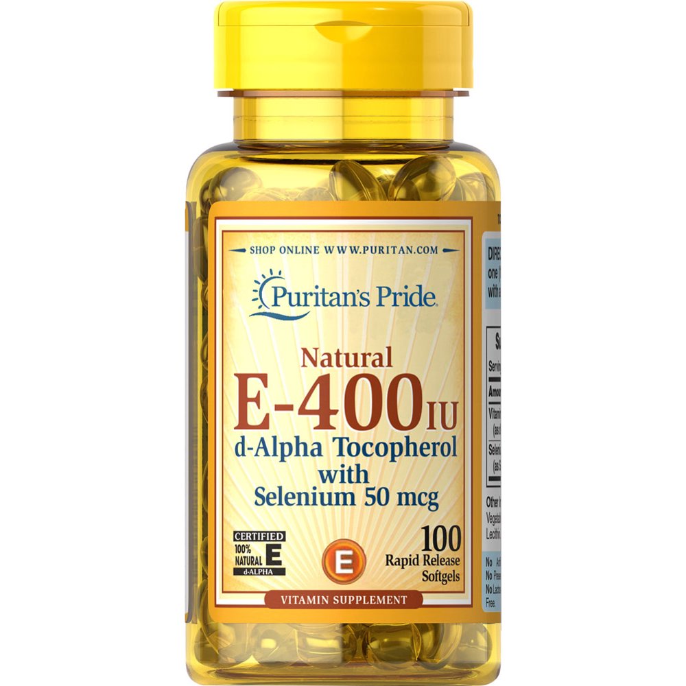 Puritan's Pride Vitamin Ewith Selenium 400 IU Natural 100 RR Softgels