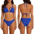 thumbnail image 6 of Halter Bikini Sets for Women 2-Piece Open Back Bathing Suit,Push Up Bra and Seamless Stretch Swimwear Bottom, 6 of 8