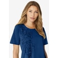 thumbnail image 4 of Roaman's Women's Plus Size 3-D Appliqued Swing Tee, 4 of 6