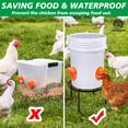 thumbnail image 3 of Metal Stand for Chicken Feeder Waterer, 4 Legs Iron Stand Holder, Round Supports Rack for Barrels Buckets Equipped Installed with Feeder Waterer Port, for Poultry Chicken Coop Indoor Outdoor, 3 of 7