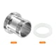 thumbnail image 3 of Adaptador de grifo de rosca macho Uxcell, conector de aireador cromado para manguera de filtro, M22 x M18, paquete de 2, 3 of 4