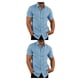 thumbnail image 3 of Sonducket Banquete Senderismo Camisa de un solo pecho para hombre Camisas de manga corta con botones de verano Ropa de moda Regalo de cumpleaños Azul L 2piezas, 3 of 6