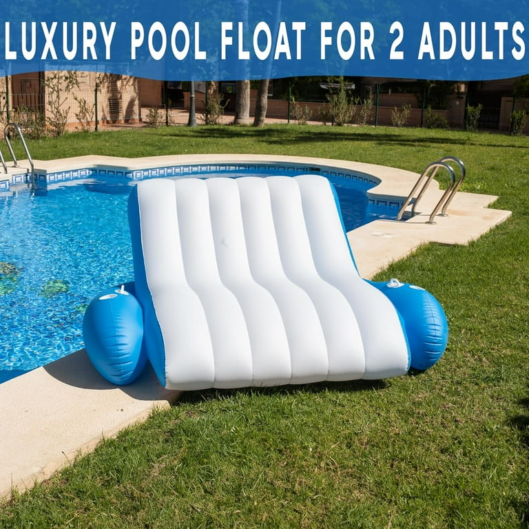Zone Tech PACK Inflatable Pool Recliner Luxury Float High