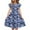 Blue C, variant on Kids Dress,Delightful Summer Dress with Double Ruffle Sleeves for Girls Casual Wear Outdoor Activity and Special Day,Dresses for Girls Camouflage