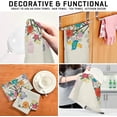 thumbnail image 4 of Blossom Branch Kitchen Dish Towels Set of 1 Absorbent Hand Towels, Lint-Free 18"x28" Birds Cages Flowers Fast Drying Hanging Dishcloths for Cooking Baking Home Clean, 4 of 7