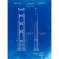 thumbnail image 2 of Borders, Cole 15x18 Gold Ornate Wood Framed with Double Matting Museum Art Print Titled - PP321-Faded Blueprint Golden Gate Bridge Main Tower Patent Poster, 2 of 4