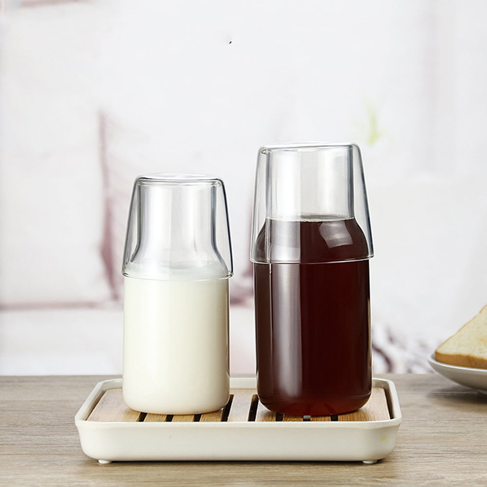 2PCS Bedside Water Carafe Set with Tumbler Glass Set for Bedroom