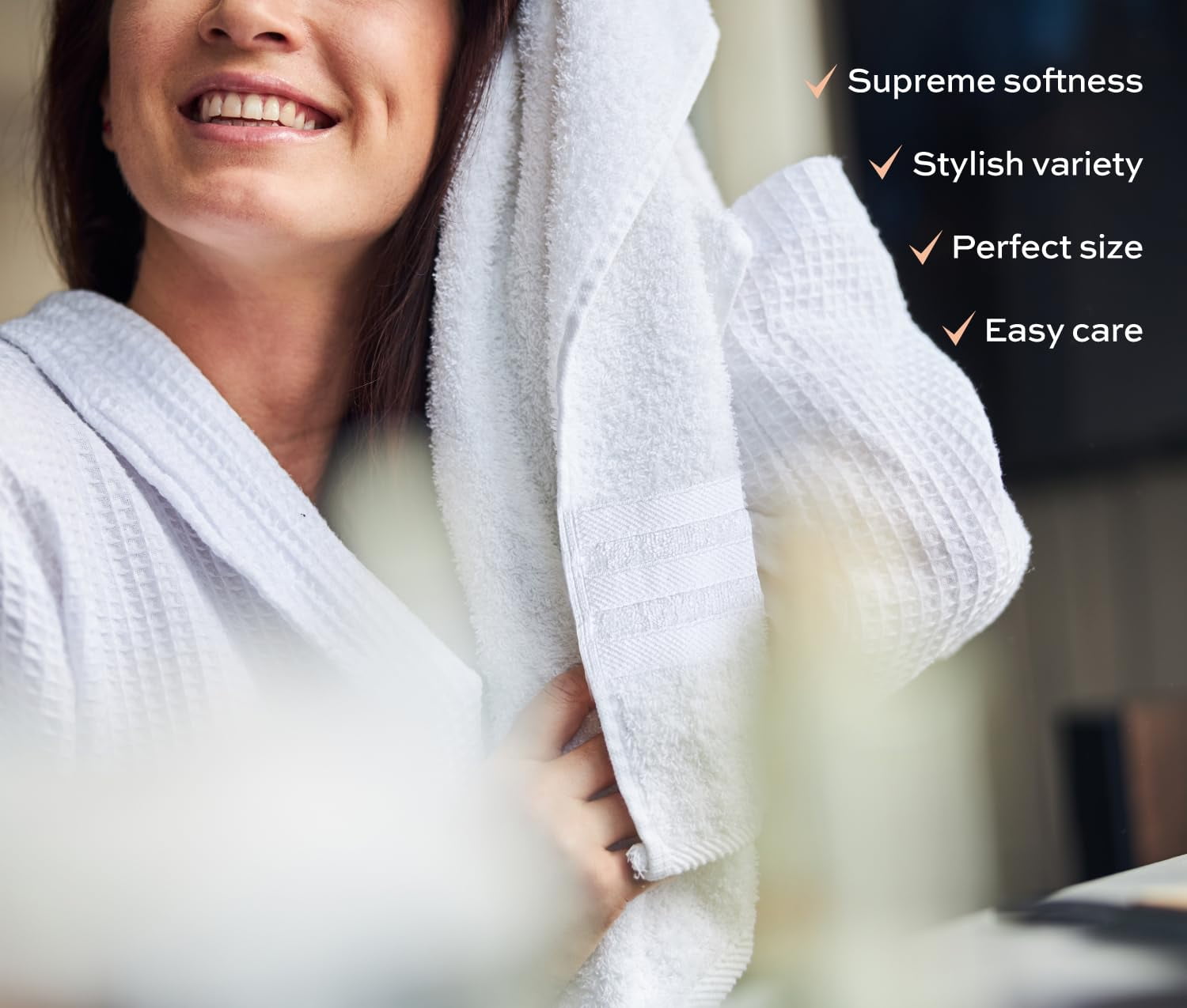 (3 pack) White Classic Wealuxe Collection 100% Cotton Hand Towels, White, 16 x 27, 12 Pack