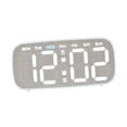 thumbnail image 4 of Reloj despertador digital LED, reloj de escritorio fácil de usar, con visualización de fecha y semana, decoración del hogar con Gris, 4 of 9