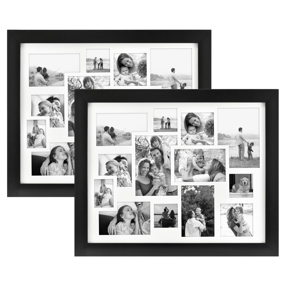 MCS Set of Two 16? x 20? Black Collage Matted Photo Frames Walmart
