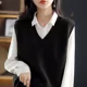 thumbnail image 2 of Suéter Dama Con Cuello V Chaleco De Punto De Moda, 2 of 4