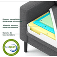 thumbnail image 3 of Sofá en Caja Zinus Colton de 3 Plazas de Memory Foam Gris, 3 of 6