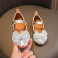 thumbnail image 2 of Caqnni Girls Dress Shoes Mary Jane Shoes for Girls Wedding Flower Girl Shoes Princess Party School Shoes Low Heel Flats for Little/Big Kids (Gold,9-9.5 Years), 2 of 7