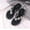 Black, variant on Hoshose New Summer Women Slip on Flats Sandals Open Toe Non Slip Fashion Outwear Dressy Sandals Comfortable Breathable
