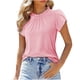 thumbnail image 3 of Tops occidentales para mujer,Blusa informal de manga corta para mujer, cuello redondo, botones, poliéster, color liso, ideal para uso diario y en casa, sopatenor, 3 of 8