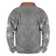 thumbnail image 3 of SERTG Christmas Tops Men's Half Zip Christmas Fashion Cute Print Pullover Front Pockets Stand Collar Long Sleeve Hoodless Sweatshirt Casual Holiday Gifts(Gray,L), 3 of 3