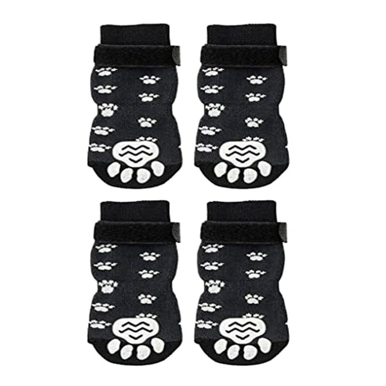 2 Pairs of Anti Slip Dog Socks-Dog Grip Socks with Straps Traction Control  for Indoor on Hardwood Floor Wear,Pet Paw Protector for Small Medium Large  Dogs C M 