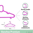thumbnail image 4 of 50 Ganchos Para Ropa Infantil de Plástico Premium ZOMILUX Perchas de Niña Antideslizantes Rosa, 4 of 5