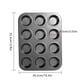 thumbnail image 5 of Bandeja para hornear magdalenas DIY de 6/12 tazas, molde de acero antiadherente, bandeja para hornear huevos, molde para pasteles y magdalenas, Herramientas y accesorios para hornear negro doce Toystoory HA001646-03, 5 of 6