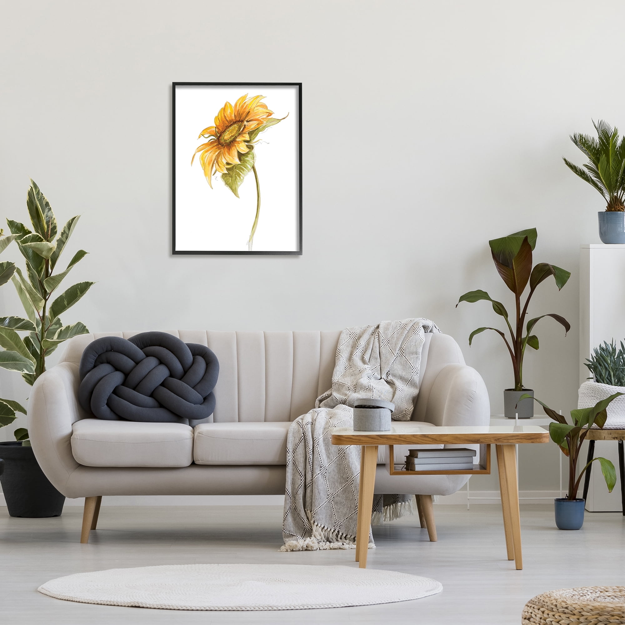Stupell Industries Soft Minimal Sunflower Floral Warm Summer Tones, 24 x 30, Designed by Patricia Pinto
