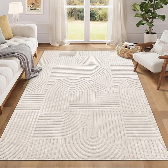 Pauwer Area Rug 5x7 for Living Room Washable Area Rugs Living Room Rug Soft Carpet for Bedroom Non Slip Boho Accent Rug Indoor Mat Floor Car