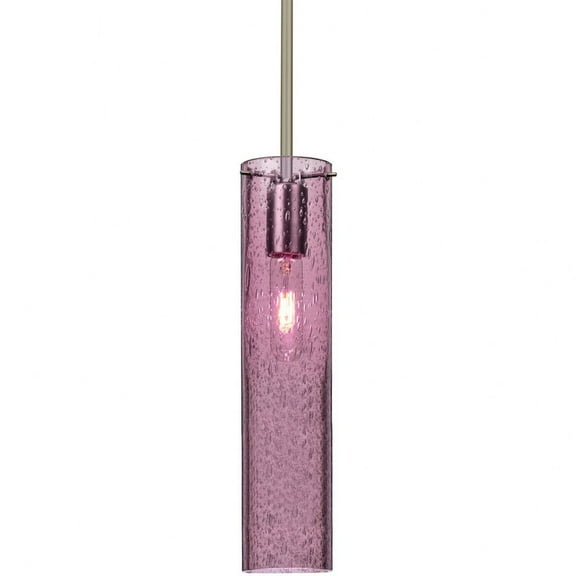 Besa Lighting - Juni 16 - 1 Light Cord Pendant-Satin Nickel Finish-Plum Bubble