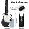 thumbnail image 4 of Guitar Shaped Shoulder Bag for Women Rivet Creative Crossbody Handbag Music Crossbody Tote, 4 of 7