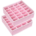 thumbnail image 1 of 2 Pack - Simple Houseware Closet Socks Organizer, 24 Cell Drawer Divider, Pink, 1 of 3