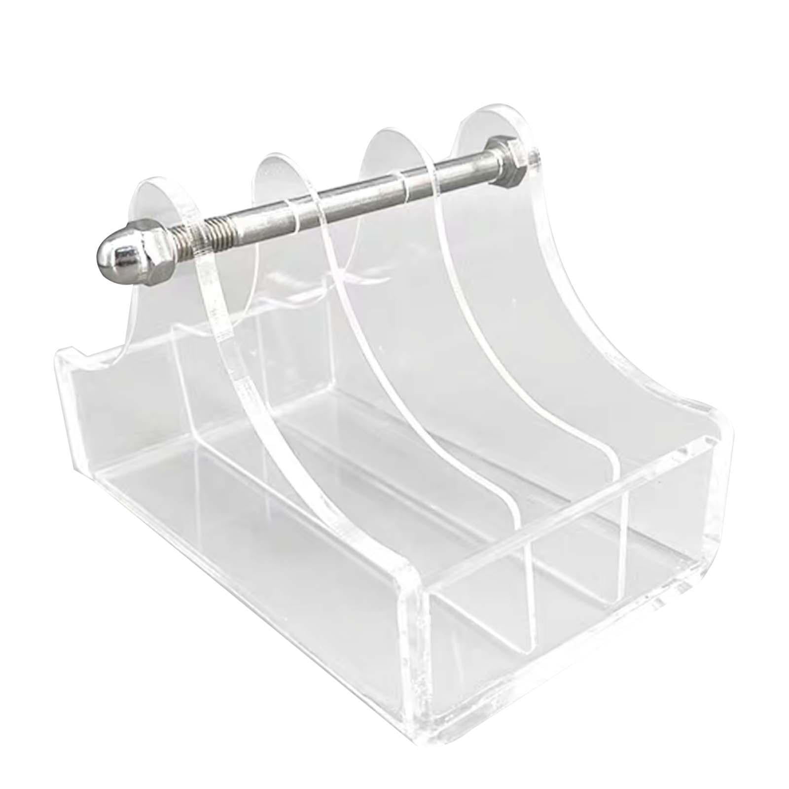 GUOOL Ribbon Holder Ribbon Organizer Space Saving DIY Craft Room Spool Storage Tool Acrylic Ribbon Storage Rack Tabletop Embroidery 3 Slot